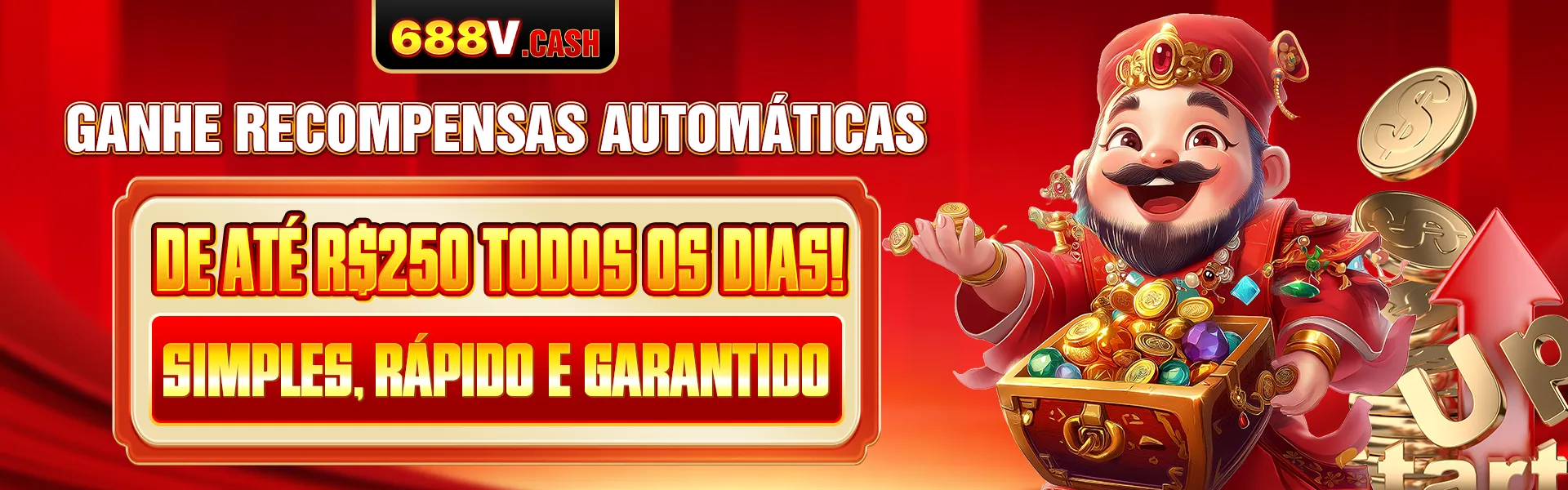 Ganhe recompensas automáticas de até R$250 todos os dias! Simples, rápido e garantido