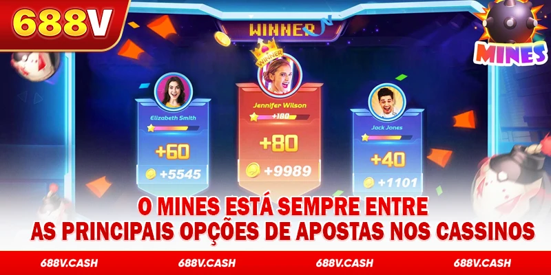 O Mines está sempre entre as principais opções de apostas nos cassinos