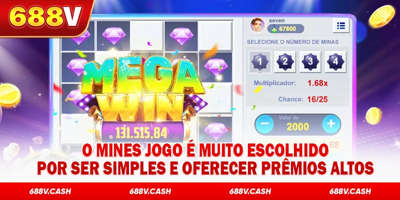 O Mines jogo é muito escolhido por ser simples e oferecer prêmios altos